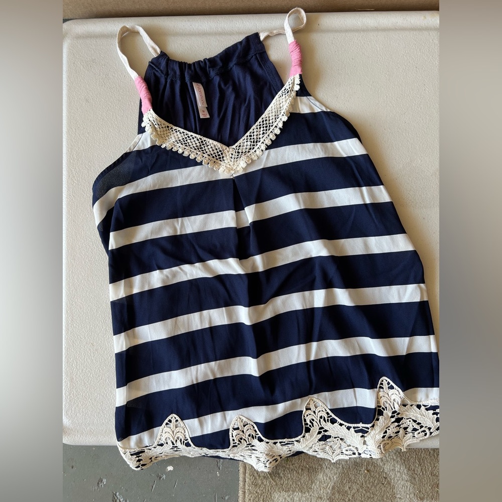 Xhiliration Striped Tank Top